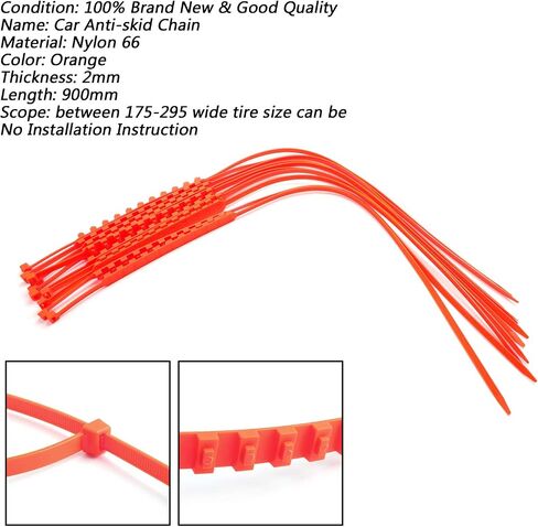 Topteng Tire Snow Chains, 20PCS Snow Tire Chain Anti-Skid Belt for Car Truck SUV Emergency Winter Driving in Saudi Arabia