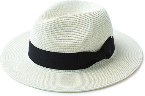 قبعة Joywant الرجالية Kyle Sun Straw Fedora، عامل حماية من الأشعة فوق البنفسجية 50+ قبعة شاطئ بنما قابلة للتعبئة للرجال in Kuwait