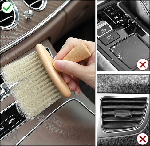 Philbinden 2 Pack Car Air Outlet Cleaning Brush Auto Interior Detailing Dust Brush Soft Bristles Detailing Dust Sweeping Tools for Dashboard Air Conditioner Vents (A Type) in Saudi Arabia