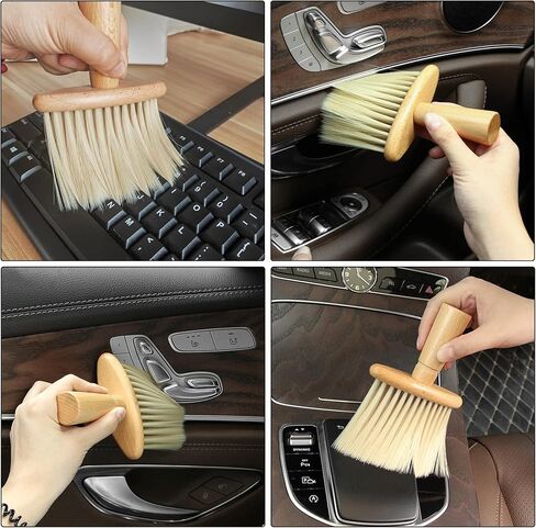 Philbinden 2 Pack Car Air Outlet Cleaning Brush Auto Interior Detailing Dust Brush Soft Bristles Detailing Dust Sweeping Tools for Dashboard Air Conditioner Vents (A Type) in Saudi Arabia