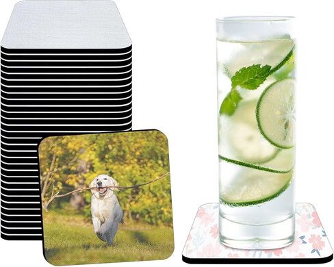 18 PCS Sublimation Coasters Blanks Bulk, 4x4 Inch Round Blank Cup Mat Rubber for Sublimation Transfer Heat Press Printing DIY Crafts in Saudi Arabia