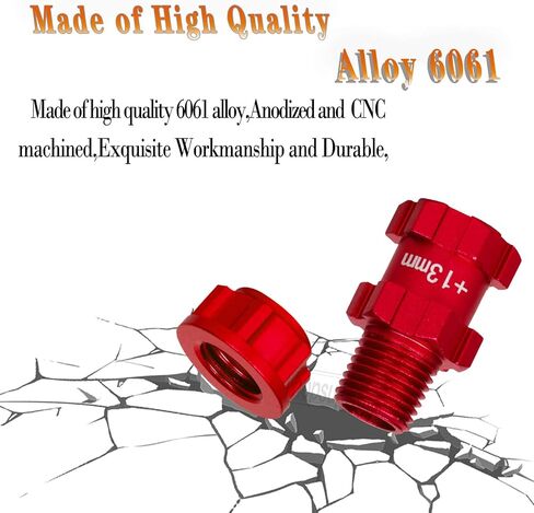 جزء ترقية hopsupRC لـ 1/10 Granite Senton New Big Rock Typhon 3S BLX، الألومنيوم 14 مم إلى 17 مم عجلة سداسية 13 مم ممتدة مع صواميل غطاء مضادة للغبار، أحمر in Kuwait
