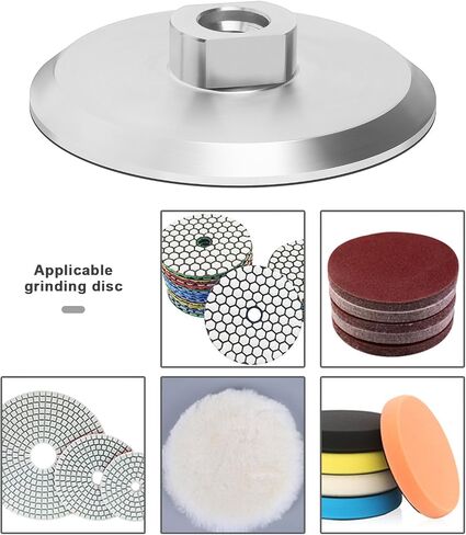 LT Easiyl 1PC 4inch/100mm Aluminum Backer Pad Diamond Polishing Pads Hook and Loop Backing Pad 5/18-11 Thread for Sanding Discs Nylon Backed Grinding Discs in Saudi Arabia