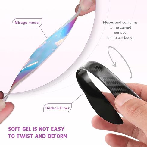 16 قطعة من واقي مقبض باب السيارة - ملصقات عاكسة لوعاء أبواب السيارات العالمية ثلاثية الأبعاد من ألياف الكربون الأسود والأبيض المبهر للخدش وشريط حماية للرؤية الليلية مقاوم للماء للملحقات الخارجية للسيارات in Kuwait