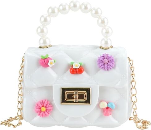WCHOSOZH Mini Purse for Girls,Jelly Crossbody Handbags with DIY Patch Decoration for Kids in Saudi Arabia