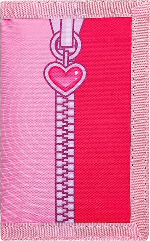 JONYEE Kids Wallets for Girls Ages 4-18 Trifold, Toddler/Youth Wallet for Boys with Zippered Coin Pocket and Card Holders, Novelty Wallet for Childrens Birthday Gifts - Triangle Red&White in Saudi Arabia