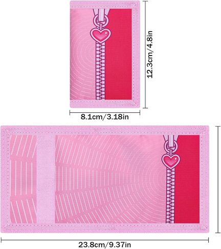 JONYEE Kids Wallets for Girls Ages 4-18 Trifold, Toddler/Youth Wallet for Boys with Zippered Coin Pocket and Card Holders, Novelty Wallet for Childrens Birthday Gifts - Triangle Red&White in Saudi Arabia