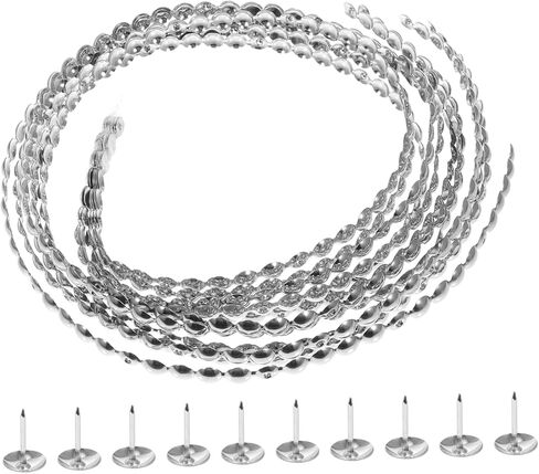 شريط أظافر SOLUSTRE 6 قطع من الأظافر المزخرفة للأثاث، كرسي فضي لتزيين الأظافر، أثاث أريكة عتيق، مجموعة أدوات تقليم رأس الأظافر، شرائط تنجيد أظافر الأريكة، شرائط رأس الأظافر المزخرفة، دبوس in Kuwait