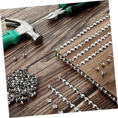 شريط أظافر SOLUSTRE 6 قطع من الأظافر المزخرفة للأثاث، كرسي فضي لتزيين الأظافر، أثاث أريكة عتيق، مجموعة أدوات تقليم رأس الأظافر، شرائط تنجيد أظافر الأريكة، شرائط رأس الأظافر المزخرفة، دبوس in Kuwait