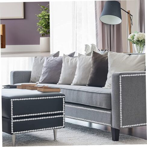 شريط أظافر SOLUSTRE 6 قطع من الأظافر المزخرفة للأثاث، كرسي فضي لتزيين الأظافر، أثاث أريكة عتيق، مجموعة أدوات تقليم رأس الأظافر، شرائط تنجيد أظافر الأريكة، شرائط رأس الأظافر المزخرفة، دبوس in Kuwait