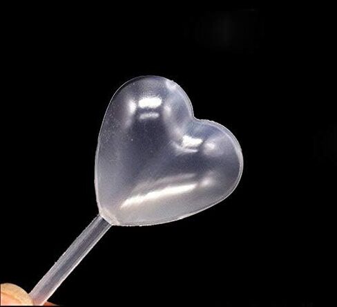 100 قطعة 4 مل على شكل قلب قطارة بلاستيكية للاستعمال مرة واحدة، ماصات قطارة نقل الزيوت العطرية السائلة، ماصات نقل ضغط بلاستيكية للكب كيك، مصاصات الآيس كريم in Kuwait