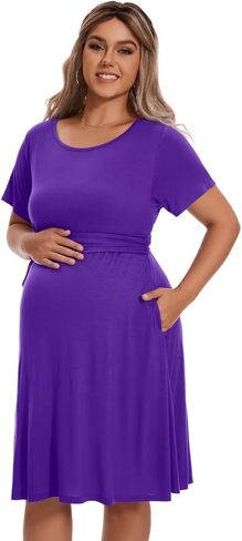 ثوب نوم للرضاعة بمقاس كبير من MONNURO، ثوب نوم للعمل والتوصيل لملابس نوم للأمهات في المستشفى in Kuwait