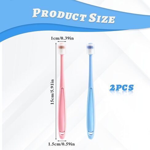Qianyu 2 Pcs Dog Toothbrush 360 Degree Cleaning Soft Bristled Pet Brush Suitable for Small Dog and Cat Tooth Silicone Antislip Pet Cleaning Tool Dental Care Toothbrush Can Deep Clean Bad Breath in Kuwait