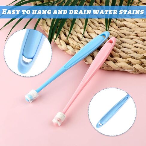 Qianyu 2 Pcs Dog Toothbrush 360 Degree Cleaning Soft Bristled Pet Brush Suitable for Small Dog and Cat Tooth Silicone Antislip Pet Cleaning Tool Dental Care Toothbrush Can Deep Clean Bad Breath in Kuwait