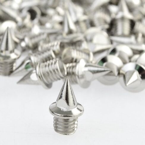 Wobe 200 Pcs 1/4 Inch Stainless Steel Spikes with 1 Pcs Spike Wrench, 0.25" Length Track and Cross Country Spikes Shoe Replacement Spikes for Sprint Sports Short Running Shoes in Kuwait