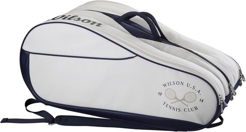 WILSON 1914 Heritage Tennis Racket Bags - Cream/Dark Navy in Saudi Arabia