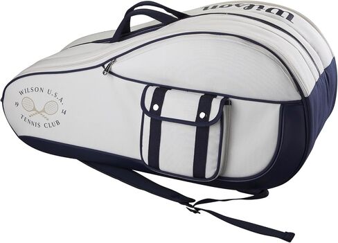WILSON 1914 Heritage Tennis Racket Bags - Cream/Dark Navy in Saudi Arabia