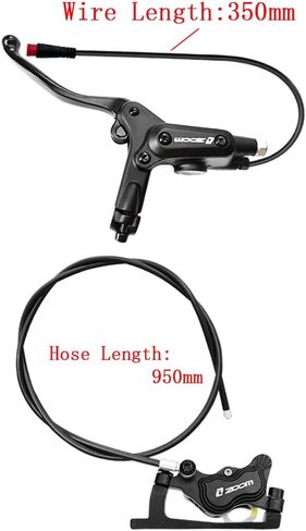 Meteorolite Zoom HB-890E Ebike Front Hydraulic Brakes, 2-PIN 4-Pistons Power-Off Hydraulic Brake Set with 160mm Rotor, 2024 New Upgrade Pre-Bled with Mineral Oil Electric Bike Hydraulic Brakes in Saudi Arabia