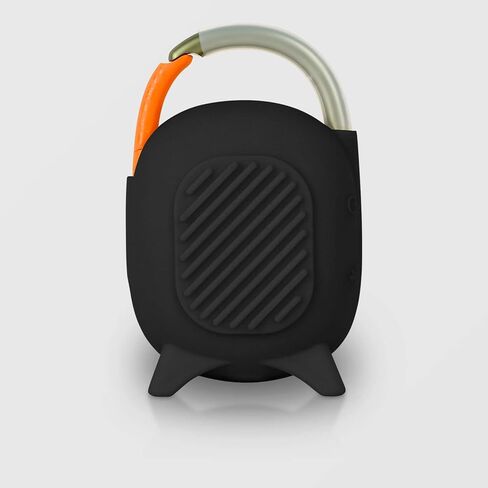 حقيبة حمل من السيليكون من Geiomoo متوافقة مع JBL Clip 4، غطاء محمول مقاوم للخدش والصدمات (أسود) in Saudi Arabia