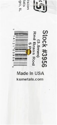 K & S Precision Metals K&S 3954 Round Brass Rods, 2.5mm OD x 1 Meter Long, 5 Rods, Made in USA in Kuwait