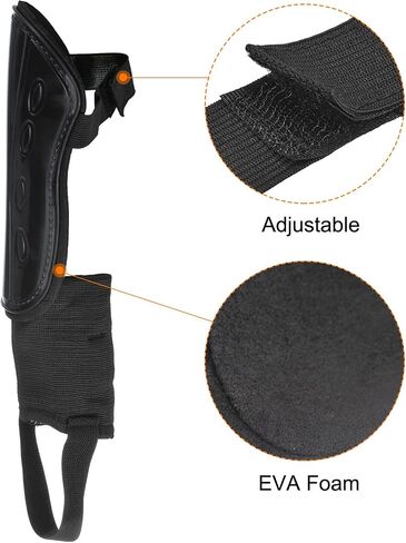 PATIKIL Soccer Shin Guards with Ankle Support, 1 Pair EVA Cushion Protection Calf Protective Gear Pads Size S for Sport, Blue in Saudi Arabia