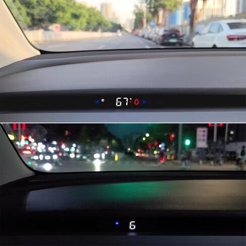 AZIJYV Tesla T6 Heads Up Display عداد سرعة رقمي صغير مع شاشة LCD لطراز 2019-2022 3 وطراز Y، طراز Tesla y Hud سرعة عرض عداد السرعة، والعتاد، والكهرباء in Kuwait