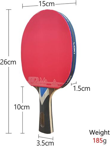 Loki 7 Stars Table Tennis Racket Professional Offensive Ping Pong Paddle, ITTF Approved Sticky Rubber, 5 Wood + 2 Carbon Blade in Saudi Arabia