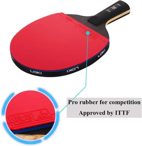 Ppbigu Wanghao Loki 9 Star Professional Ping Pong Bat Paddle with Original Bag, High Sticky 5 Wood +2 Carbon Blade Table Tennis Racket for Attack-Loop Play in Saudi Arabia