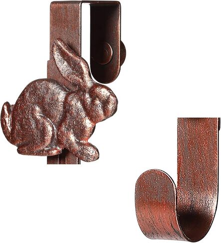 IIUS 2 PCS 16" H Wreath Hangers Adjustable Front Door Rabbit Wreath Hook Holder, Antique Copper in Saudi Arabia