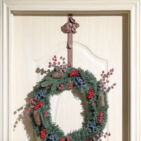 IIUS 2 PCS 16" H Wreath Hangers Adjustable Front Door Rabbit Wreath Hook Holder, Antique Copper in Saudi Arabia