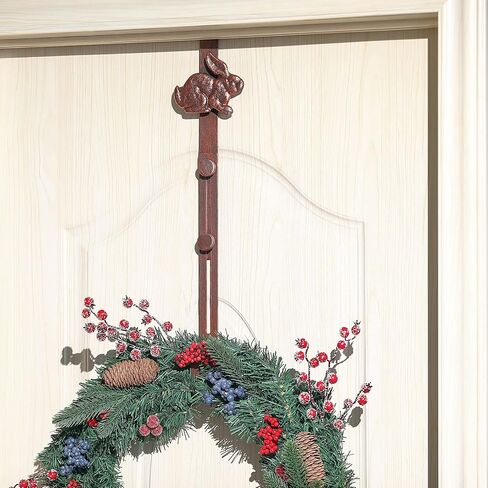 IIUS 2 PCS 16" H Wreath Hangers Adjustable Front Door Rabbit Wreath Hook Holder, Antique Copper in Saudi Arabia