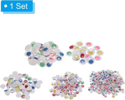 PATIKIL Wiggly Eyes with Self-Adhesive Googly Eyes 566Pcs Sticky Wiggle Fake Eyeball Plastic Eyes for DIY Greeting Card Gift Craft Scrapbooking Student's Game,Assorted Sizes" in Saudi Arabia
