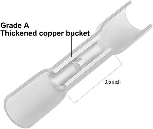 100 قطعة من موصلات المؤخرة المنكمشة بالحرارة، موصلات أسلاك كهربائية حمراء 18-22 AWG - طرف توصيل المؤخرة المعزول المقاوم للماء in Kuwait