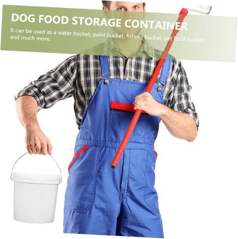 SWOOMEY 5pcs Food Grade Plastic Bucket Plastic Paint Bucket Industrial pails Painting Brush Washer Camping pails Fermenting Container Fishing Bucket Sealed Bucket White Vomit Bucket in Saudi Arabia