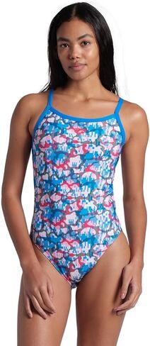 ARENA Performance Multi Camo Women's Swimsuit Challenge Back One Piece MaxLife Pool Training Suit for Competitive Swimmers in Saudi Arabia