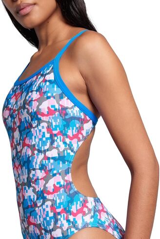 ARENA Performance Multi Camo Women's Swimsuit Challenge Back One Piece MaxLife Pool Training Suit for Competitive Swimmers in Saudi Arabia