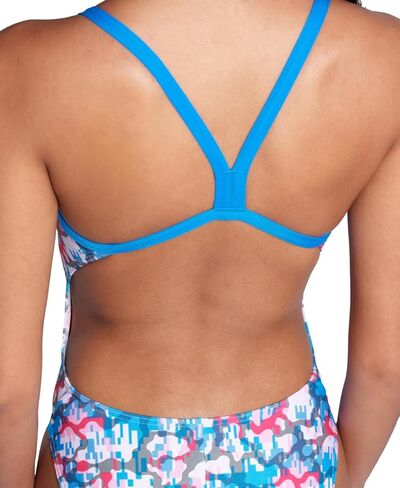 ARENA Performance Multi Camo Women's Swimsuit Challenge Back One Piece MaxLife Pool Training Suit for Competitive Swimmers in Saudi Arabia