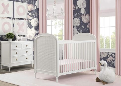 Delta Children Madeline 4-in-1 Convertible Crib - Includes Conversion Rails, Bianca White in Saudi Arabia