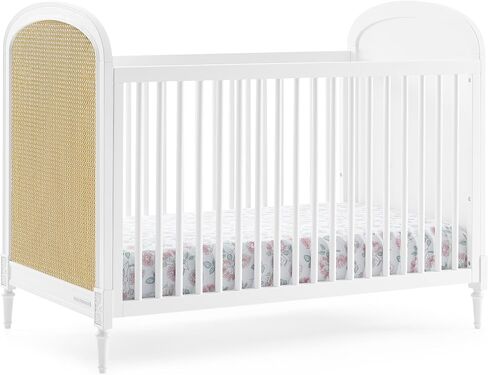 Delta Children Madeline 4-in-1 Convertible Crib - Includes Conversion Rails, Bianca White in Saudi Arabia