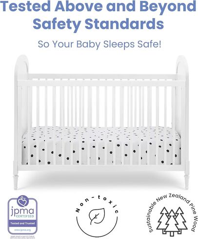 Delta Children Madeline 4-in-1 Convertible Crib - Includes Conversion Rails, Bianca White in Saudi Arabia