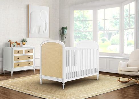 Delta Children Madeline 4-in-1 Convertible Crib - Includes Conversion Rails, Bianca White in Saudi Arabia