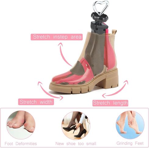 حذاء ساتوكو التمهيدي للنساء، موسع شجرة الأحذية للرجال، عرض وطول ممتد، حذاء طويل قابل للتعديل للجنسين، حذاء جلدي عريض للأقدام العريضة، (قطعة واحدة، مقاس النساء 6-11، الرجال 5-9.5) in Kuwait