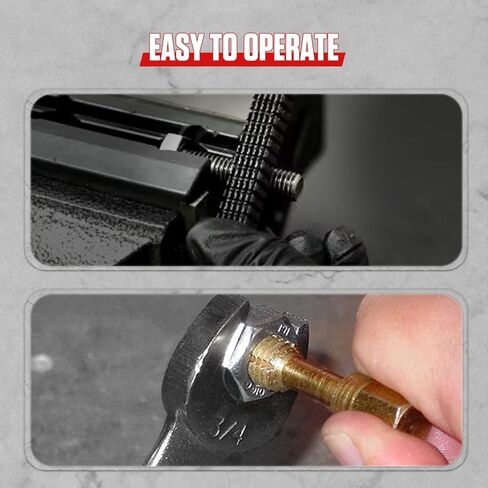 مجموعة مطارد الخيوط 49 قطعة من LINXINO، مجموعة أدوات إصلاح الخيوط مع 22 صنبورًا و24 قالبًا و3 ملفات خيط، UNC UNF ومجموعة أدوات تنظيف الخيوط المترية الرئيسية in Kuwait