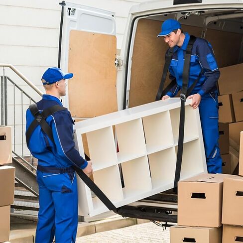 أشرطة متحركة Ytonet، نظام رفع وتحريك لشخصين مع وسادات إسفنجية سميكة، أشرطة رفع لنقل الأثاث والأجهزة والمراتب والأشياء الثقيلة حتى 800 رطل، تصميم من قطعة واحدة، أسود in Kuwait