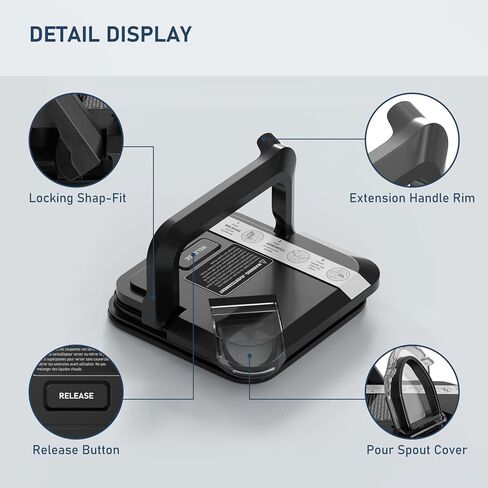 Blender 72 oz XL Pitcher Locking Lid for Ninja Pitcher, Blender Lid Replacement Part (NEW Model), Newer Square Jar Top Cover Replace Fits Pitcher BL610 BL642 BL682 BN701 BN751 BN700 BN801 in Kuwait