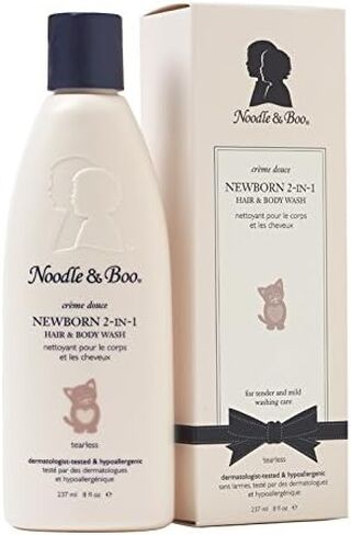 مجموعة هدايا Noodle & Boo Newborn Daily Essentials مكونة من 4 قطع | غسول للشعر والجسم 2 في 1 لحديثي الولادة (8 أونصة)، لوشن فائق النعومة للأطفال (8 أونصة)، مرهم نهائي لطفح الحفاضات (5 أونصة) ومناديل مبللة للتنظيف النهائي للأطفال (72) in Kuwait