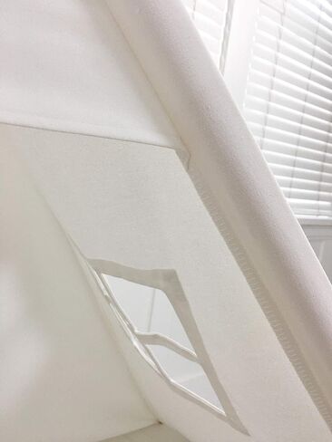 Domestic Objects | Play Tent Bed Canopy | Teepee for Mattress | 100% Cotton Canvas | Premium Quality (Twin/Single No Door) (White) in Saudi Arabia