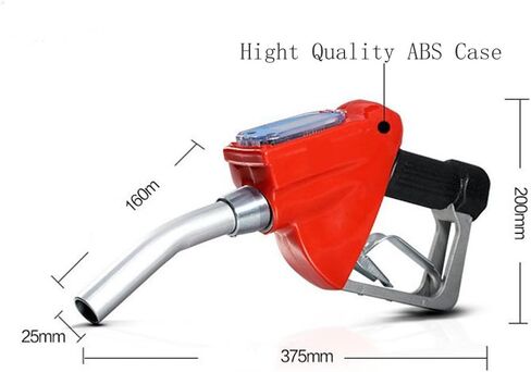 NUZAMAS 1 بوصة 25 سم توصيل الوقود بندقية يعمل بالديزل والجازولين فوهة الزيت موزع تدفق متر in Kuwait