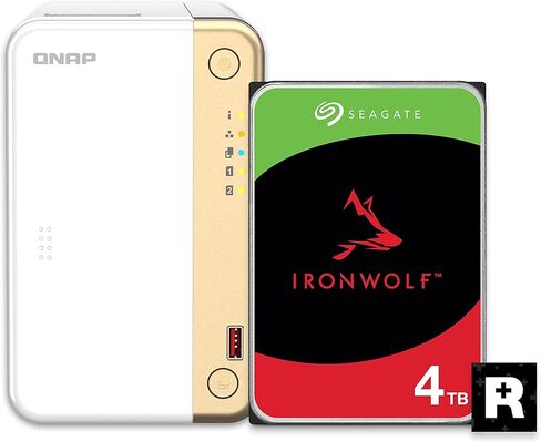 QNAP TS-262-4G-24ST-US 2 Bay Multimedia Desktop NAS مع سعة تخزين 4 تيرابايت، حزمة RAID 1 Seagate IronWolf HDD التي تم تكوينها مسبقًا in Kuwait