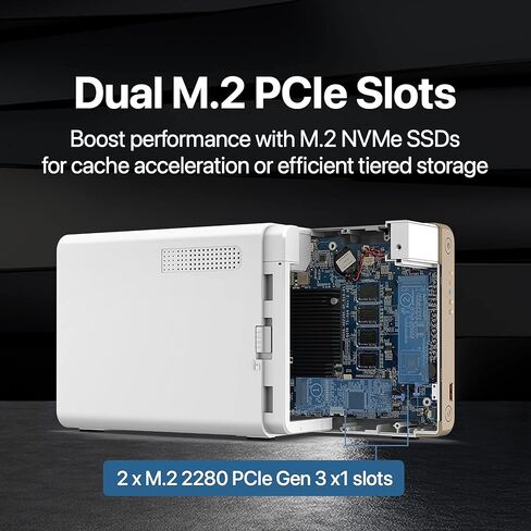 QNAP TS-262-4G-24ST-US 2 Bay Multimedia Desktop NAS مع سعة تخزين 4 تيرابايت، حزمة RAID 1 Seagate IronWolf HDD التي تم تكوينها مسبقًا in Kuwait